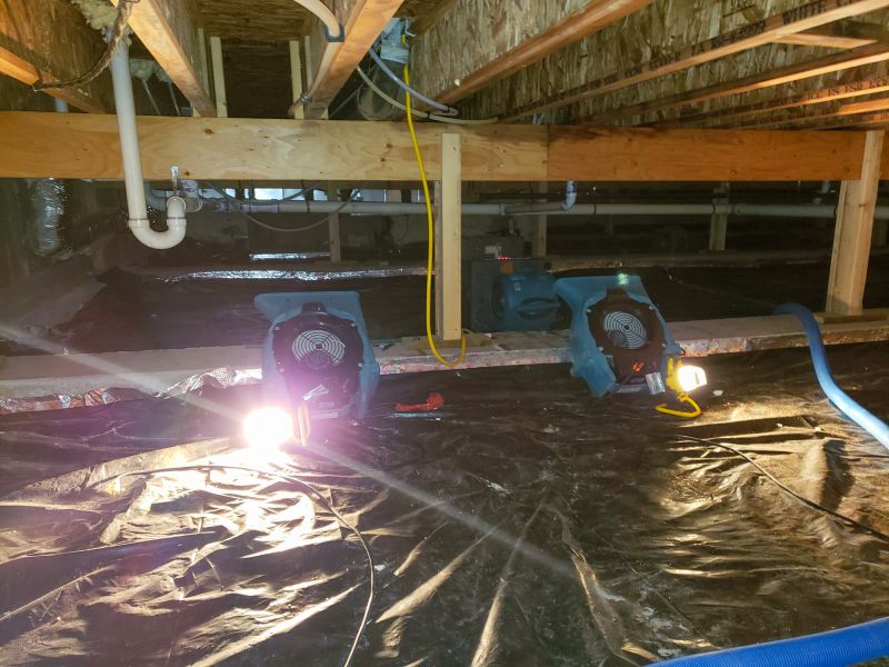 Crawlspace with Encapsulation Equipment
